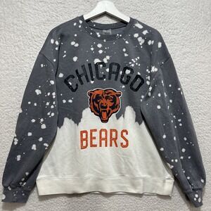 Gameday Couture Chicago Bears Women's S Gray Oversized‎ Coin Toss Faded Sweater